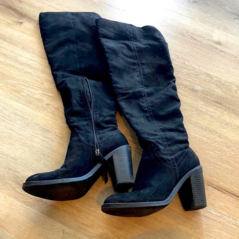 Black over the knee boots